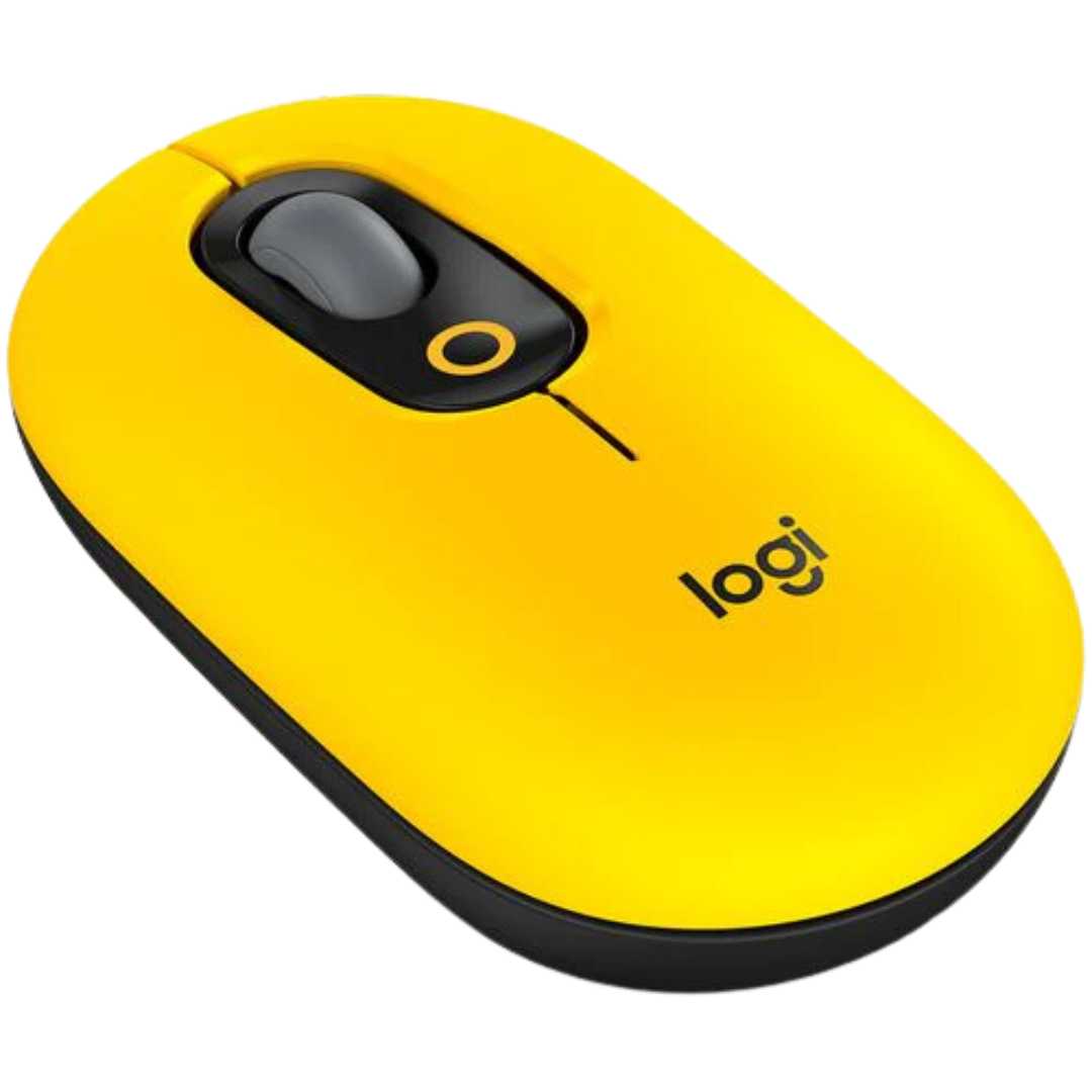Logitech POP Mouse - Yellow (910-006514) High Precision Optical Tracking 4000 DPI Customizable Emoji Button