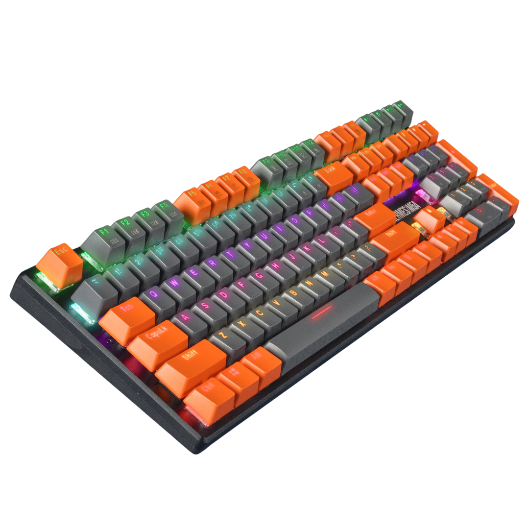 Gamdias Hermes M5A Mechanical Keyboard Orange Black Blue Switch