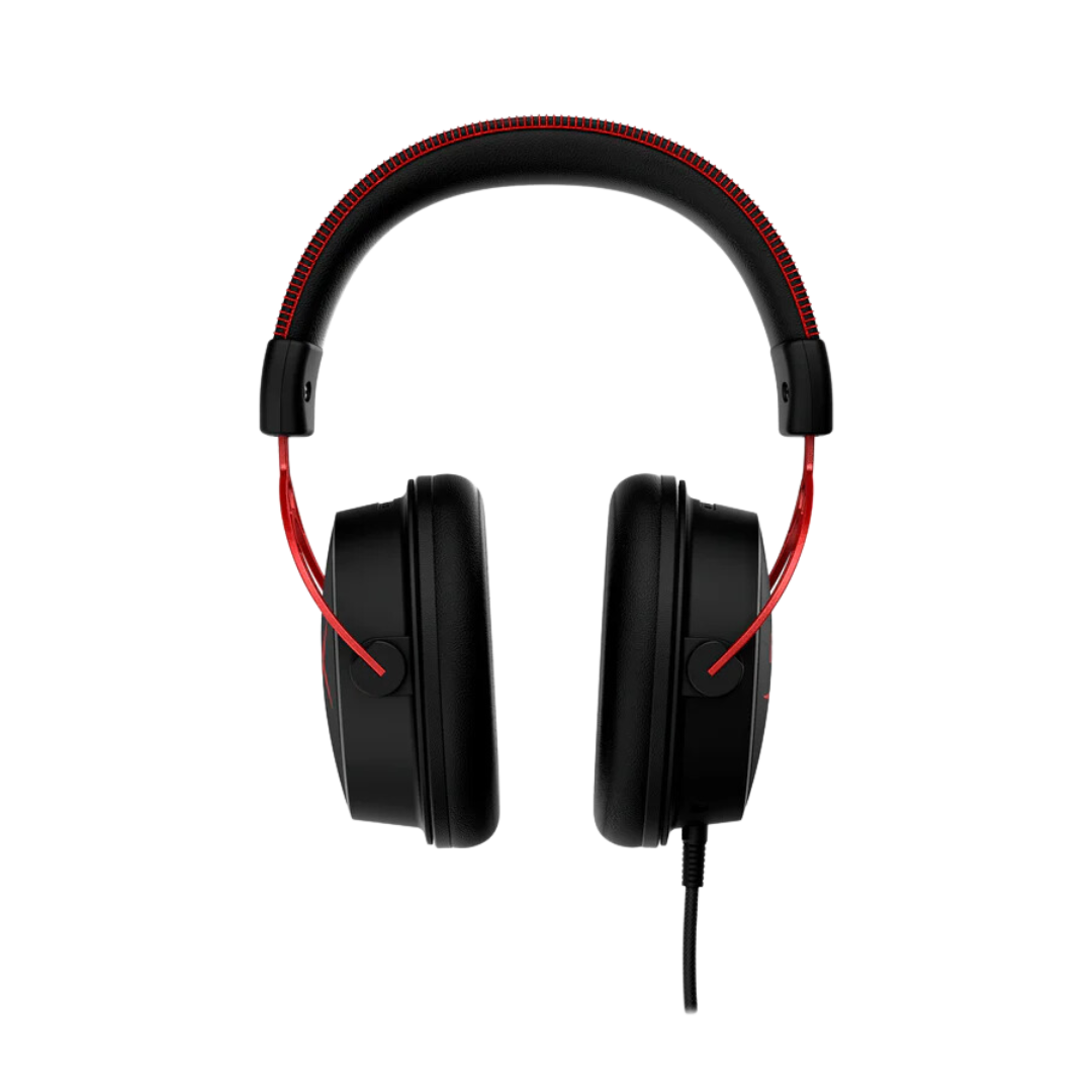 HyperX Cloud Alpha Red Wired Over Ear Headphones - 50mm Drivers & Detachable Mic