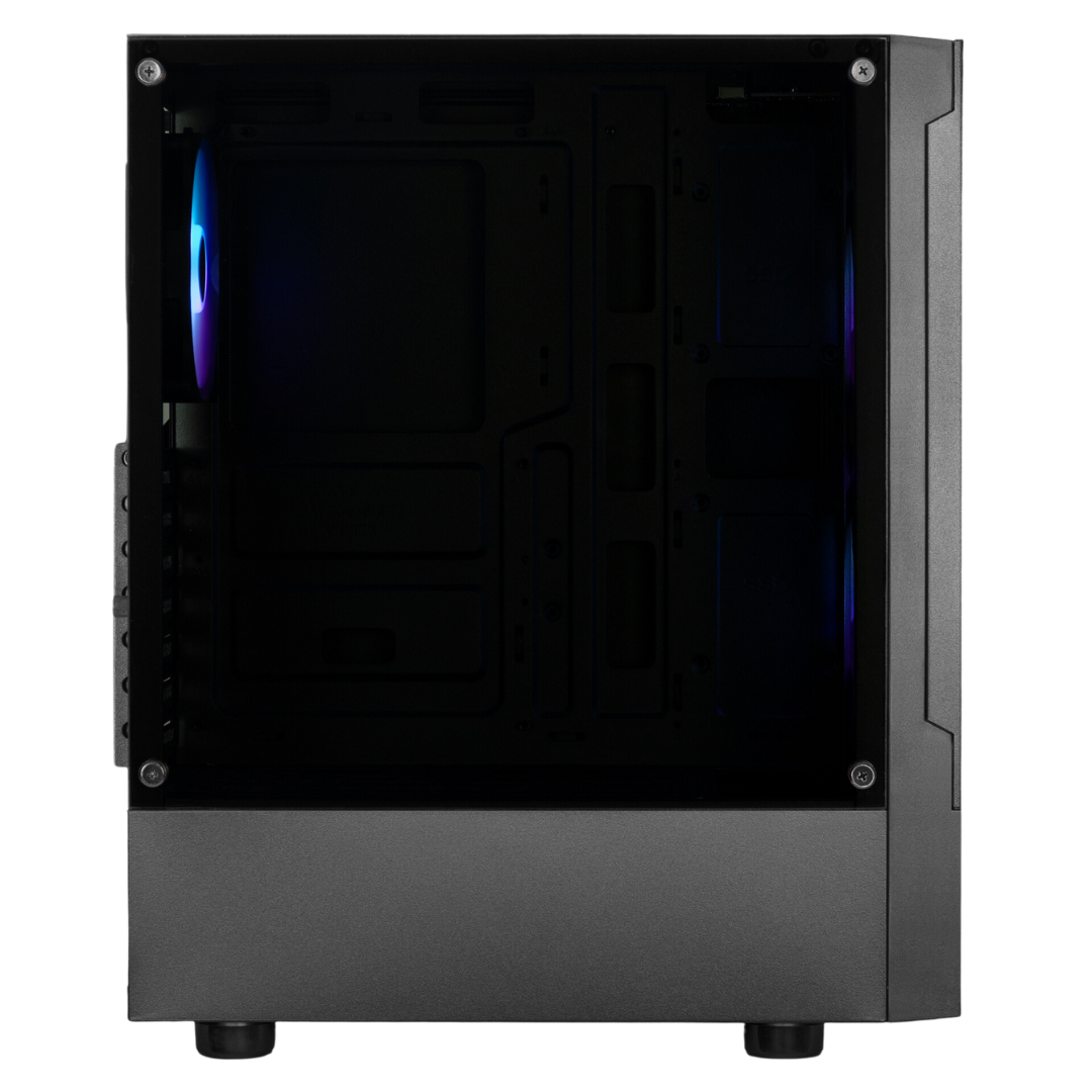 Gamdias Talos E3 Mesh Black Cabinet - Mid Tower, Front Mesh Panel, 2 x 120mm ARGB Fans, I/O Front Panel With ARGB Lighting