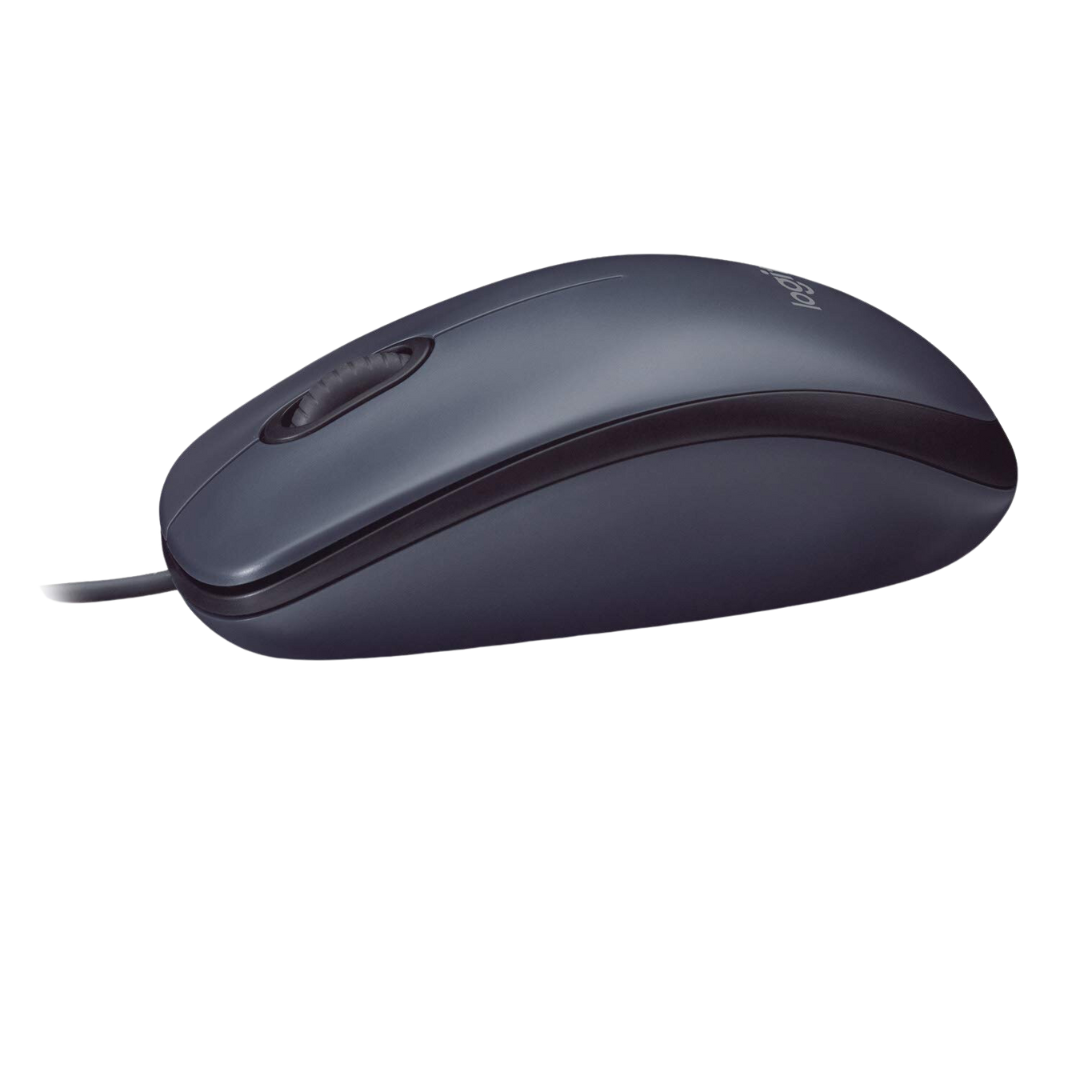 Logitech M100r Black Optical Mouse, 1000 DPI, 3 Buttons, 180 cm Cable