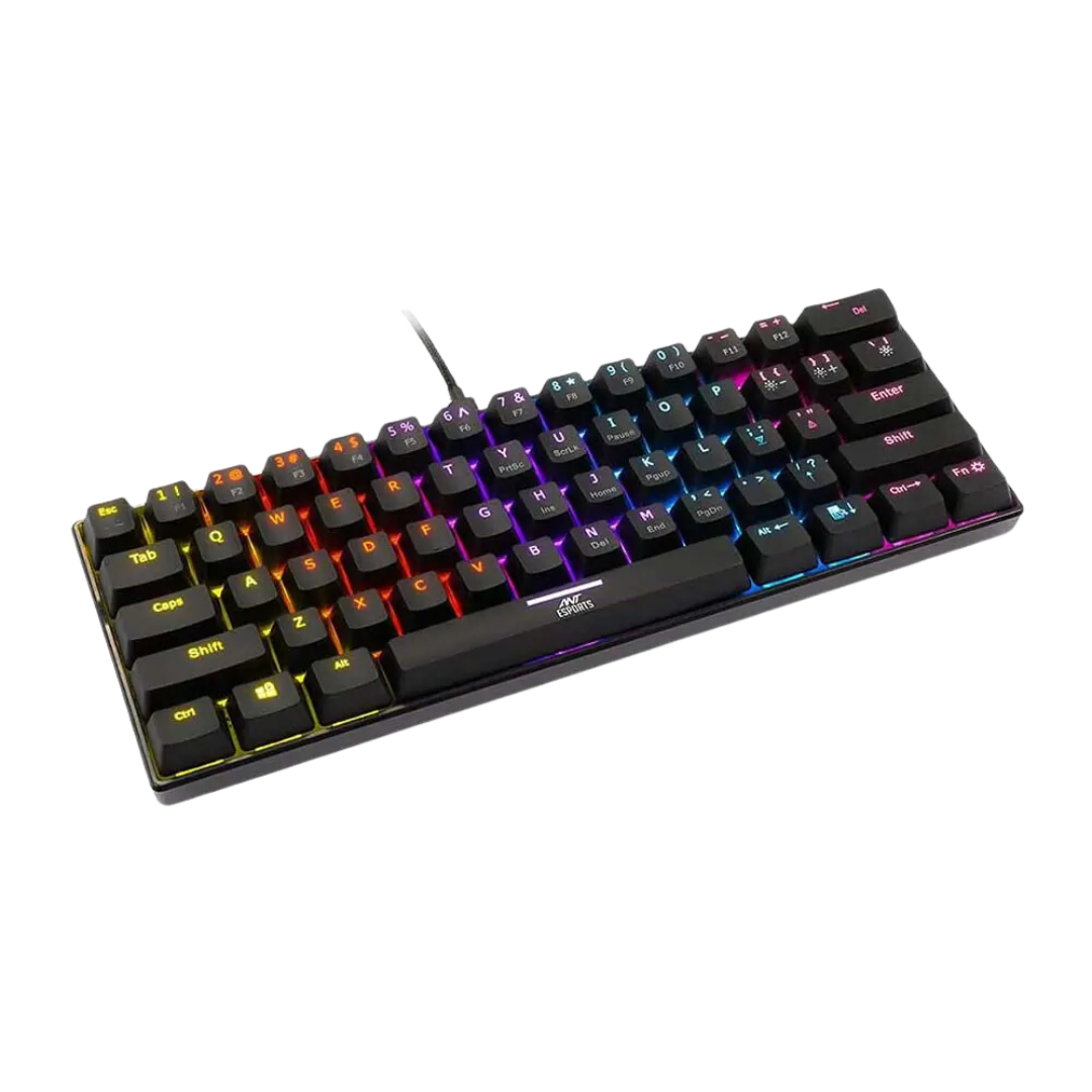 Ant Esports MK1200 Black Mechanical Gaming Keyboard - Red Switch, LED Backlighting, Anti-Ghosting Matrix, USB Interface