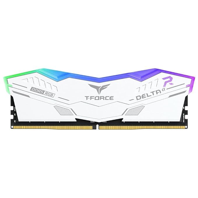 TEAMGROUP T-FORCE Delta RGB CL40 DDR5 16GB 5200MHz Desktop RAM (White) - | Buy Online at Shwetha Computers