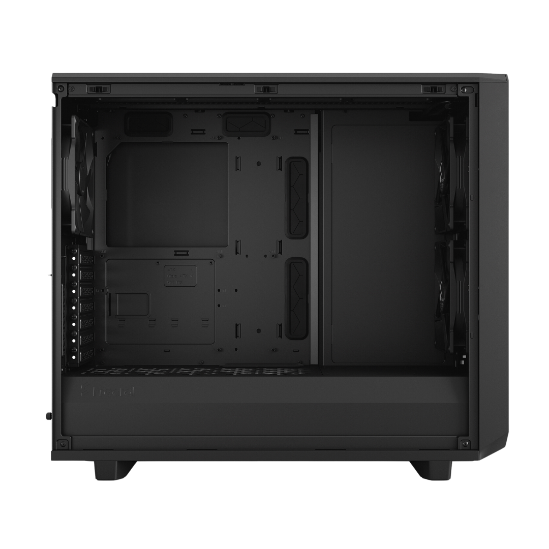 Fractal Design Meshify 2 Black Solid Cabinet - 3.5"/2.5" Universal Drive Mounts, 7+2 Expansion Slots, 9x 120/140mm Fan Mounts, USB 3.1 Gen 2 Type-C Input