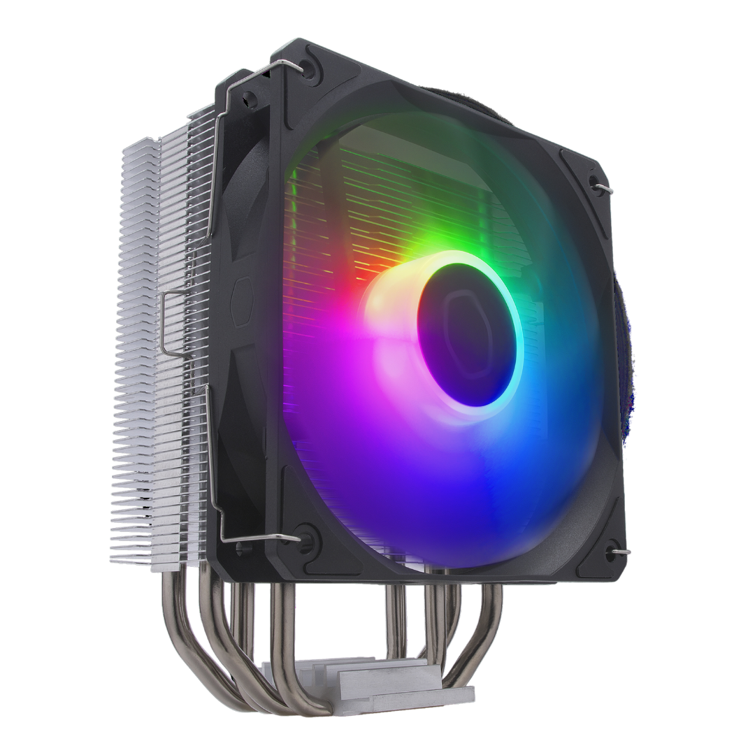 Cooler Master AIR Cooler 212 SPECTRUM V3 Silver 120mm 4-Heat Pipe CPU Fan RGB 71.93 CFM