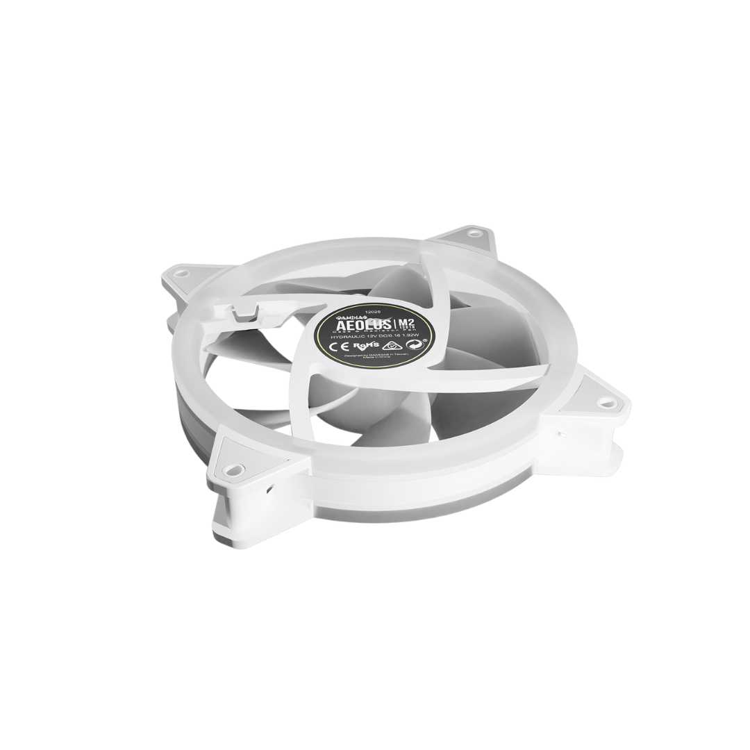 Gamdias Aelous M2-1240R White 4 Fan KIT with 120mm Neon-Flex RGB Lighting