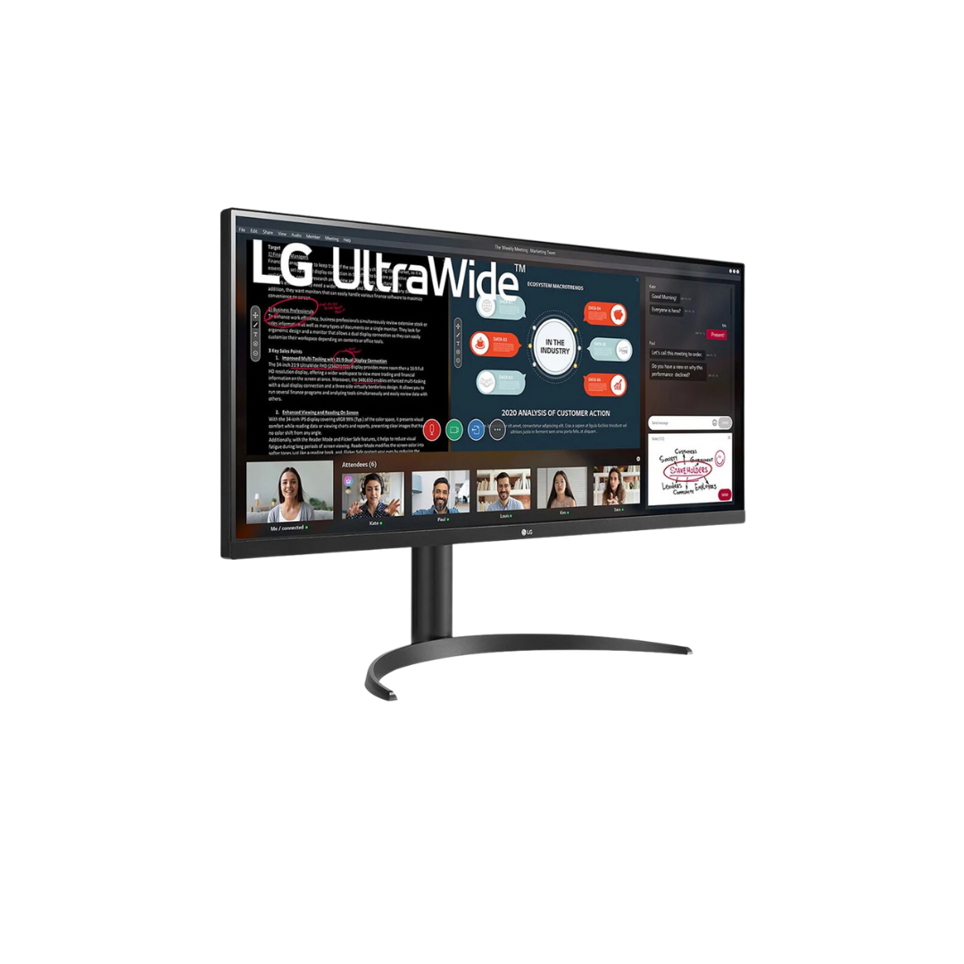 LG 34WP550B 34-inch IPS UltraWide Monitor with 2 HDMI, DP Port, Height Adjustment, Black