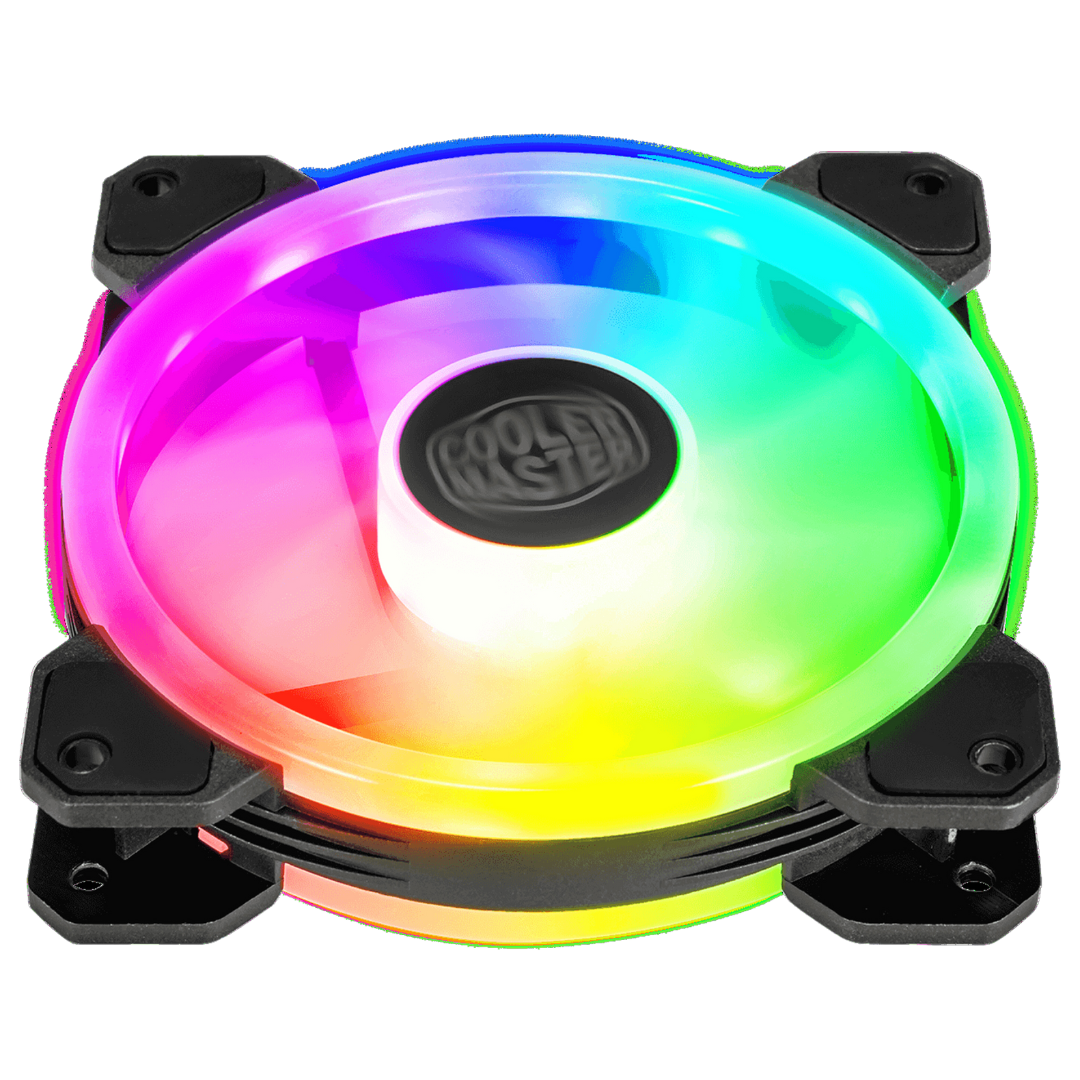 Cooler Master MasterFan MF120 S3 ARGB 120mm Case Fan - 16 Addressable RGB LEDs - 650-1800 RPM - 52 CFM - 1.82 mmH2O - Rifle Bearing - 2 Year Warranty