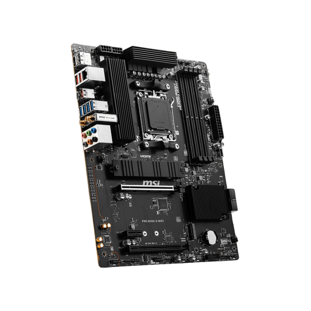 MSI Pro B650-S Wifi Motherboard: AMD Ryzen Support, DDR5 Memory, HDMI 2.1, PCIe 4.0, 2.5G LAN, Wi-Fi 6E, Bluetooth 5.3, 7.1 Channel Audio, ATX Size