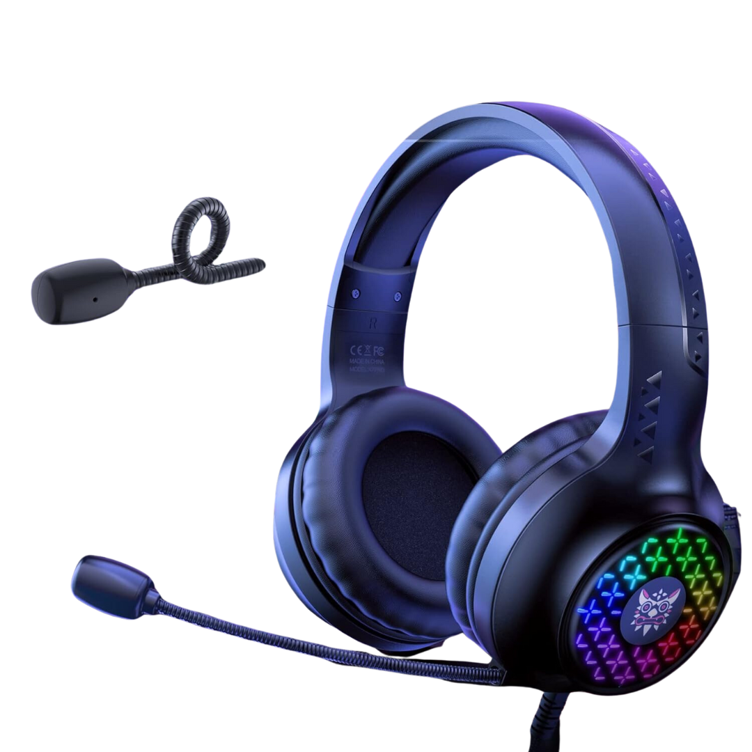 ONIKUMA X7 Pro Over-Ear Gaming Headset with Deep Bass and RGB LED - Black 400g Headphone Compatibility: PC, Android, Windows, iOS