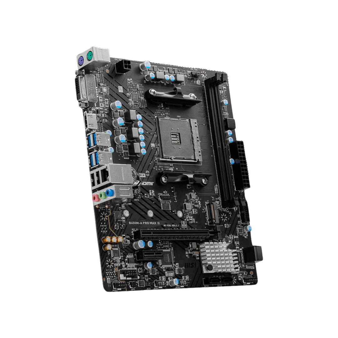 MSI B450M-A PRO MAX II AM4 Motherboard with Ryzen 5000 Series Support