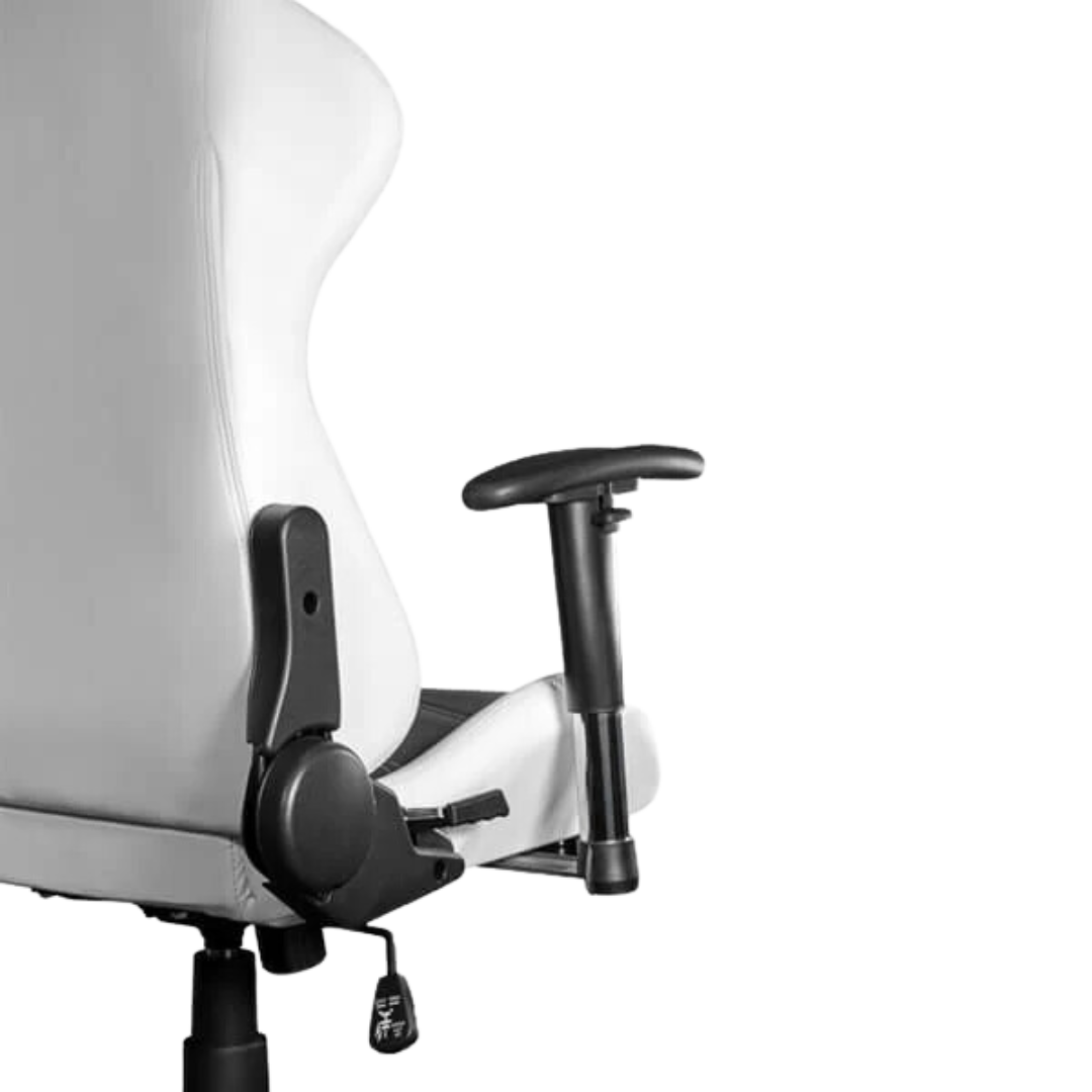 GALAX 04 White PVC Leather Chair - 90-180° Recline - SGS Certified 100mm Class 3