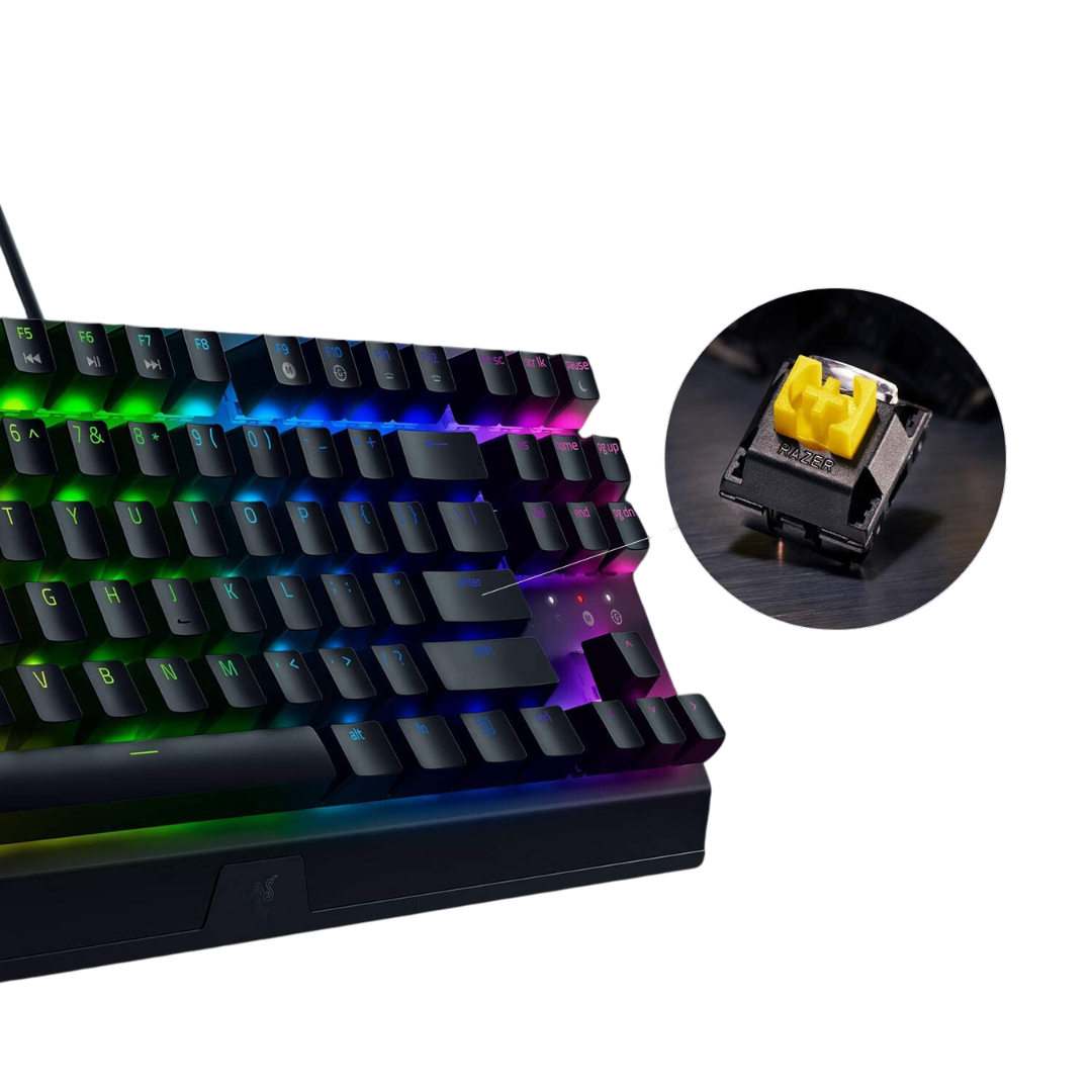 Razer BlackWidow V3 Tenkeyless - Yellow Switch Mechanical Gaming Keyboard