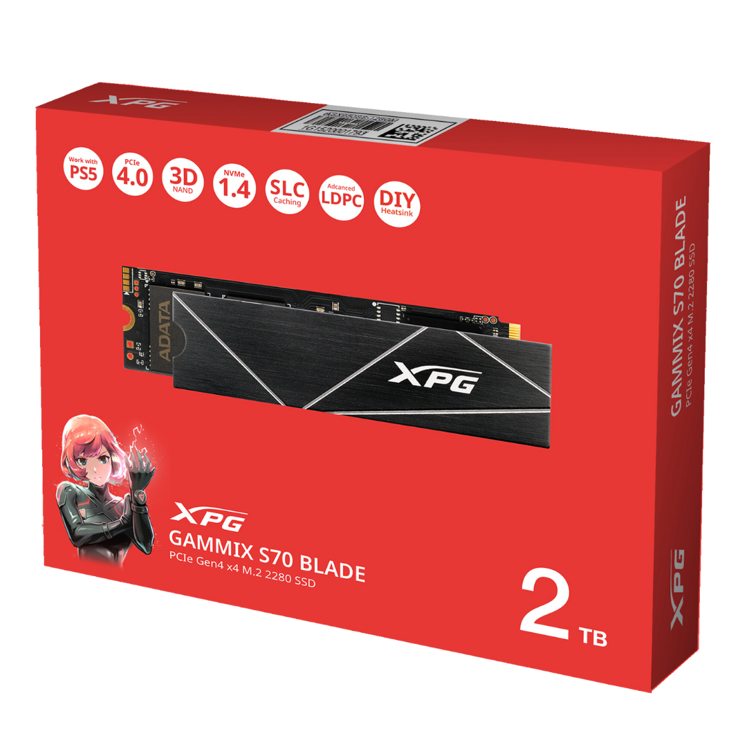 Adata XPG GAMMIX S70 Blade 2TB PCIe Gen4x4 M.2 SSD