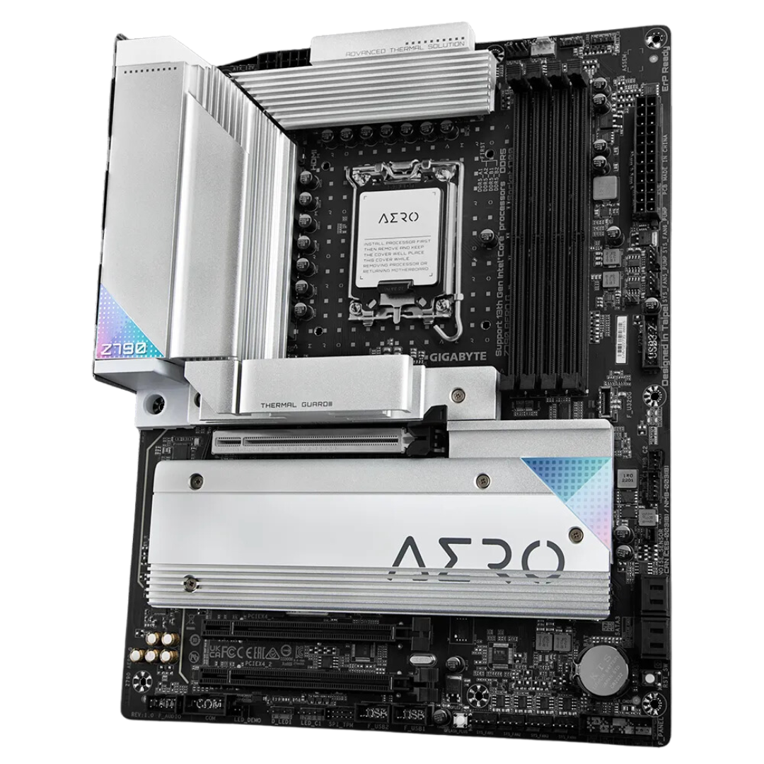 Gigabyte Z790 Aero G (Wi-Fi) ATX Motherboard - Intel Z790 Express Chipset, DDR5 7600(O.C.), HDMI 2.1, Intel Wi-Fi 6E AX211, PCIe 4.0, USB 3.2 Gen 2x2