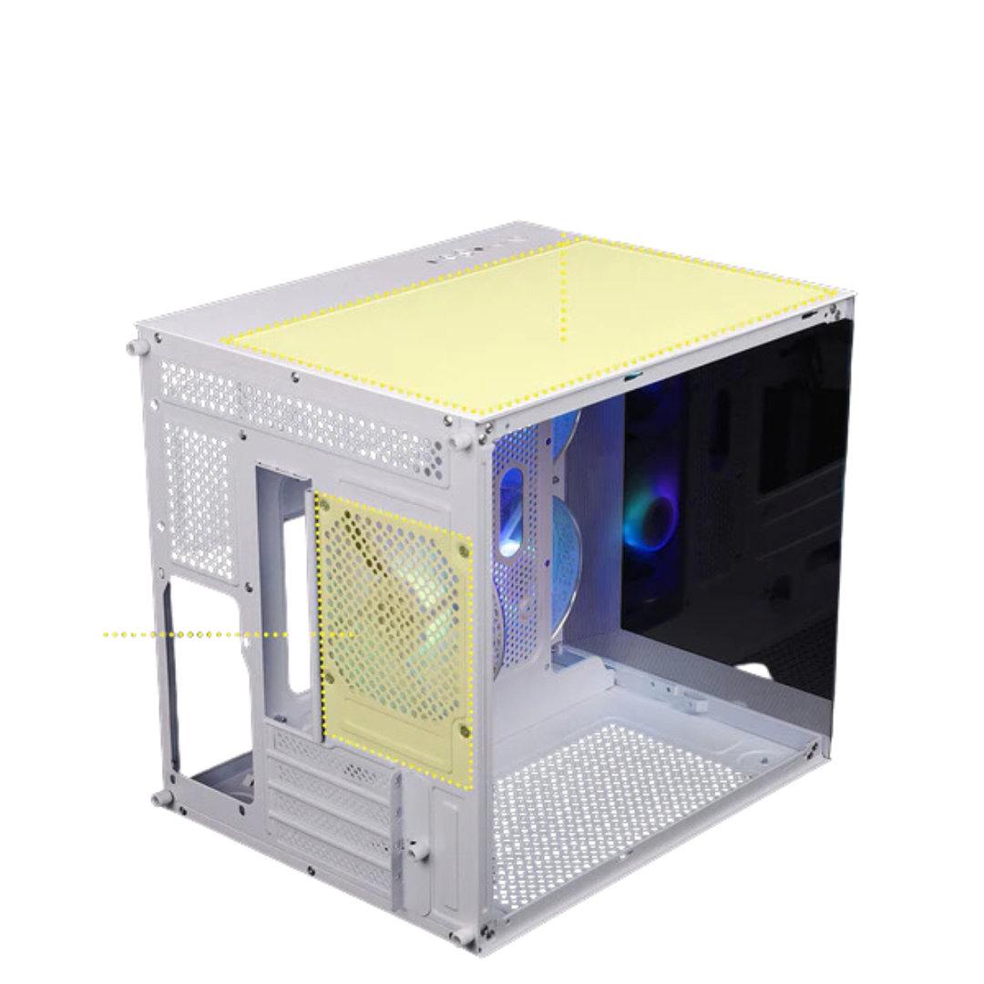 Zebronics Argo White Cube Micro ATX/ITX Computer Case