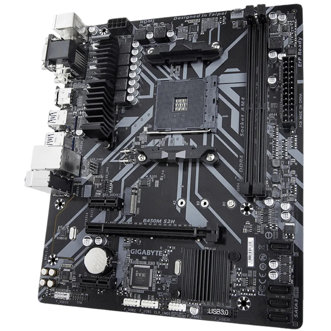 Gigabyte B450M S2H Motherboard with AMD Ryzen 5000 Support