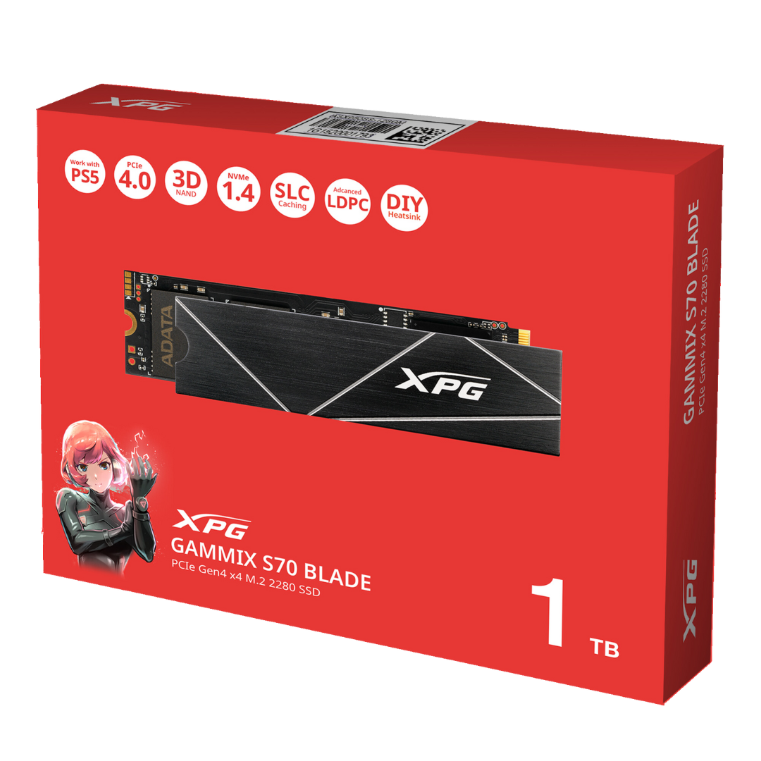 Adata XPG GAMMIX S70 Blade PCIe Gen4x4 M.2 1TB SSD