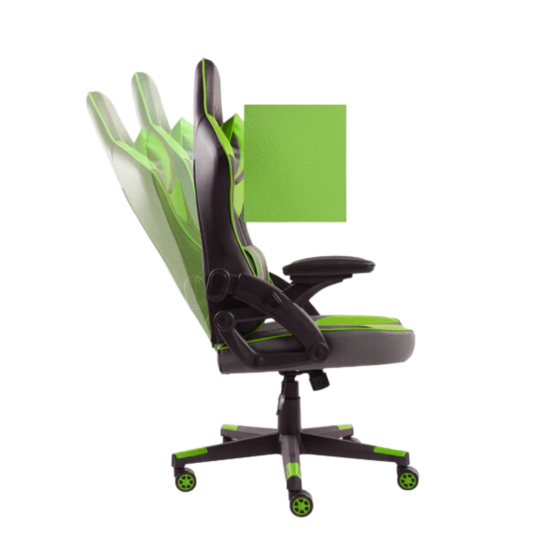 Zebronics Green Gaming Chair with 360° Swivel and 90-125° Adjustable Tilt Angle