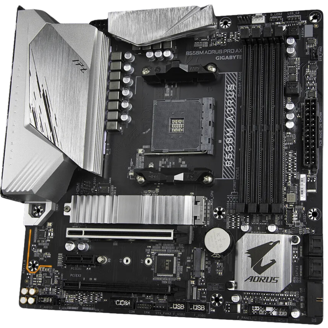 Gigabyte B550M AORUS PRO AX Micro ATX Motherboard with AMD Ryzen Support