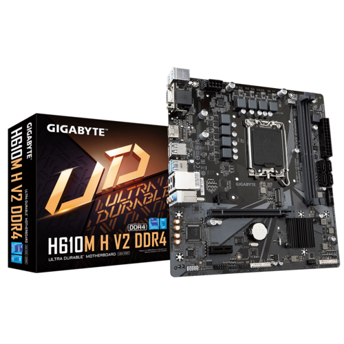 GIGABYTE H610M-H Motherboard - DDR4, Micro ATX, Essential Connectivity