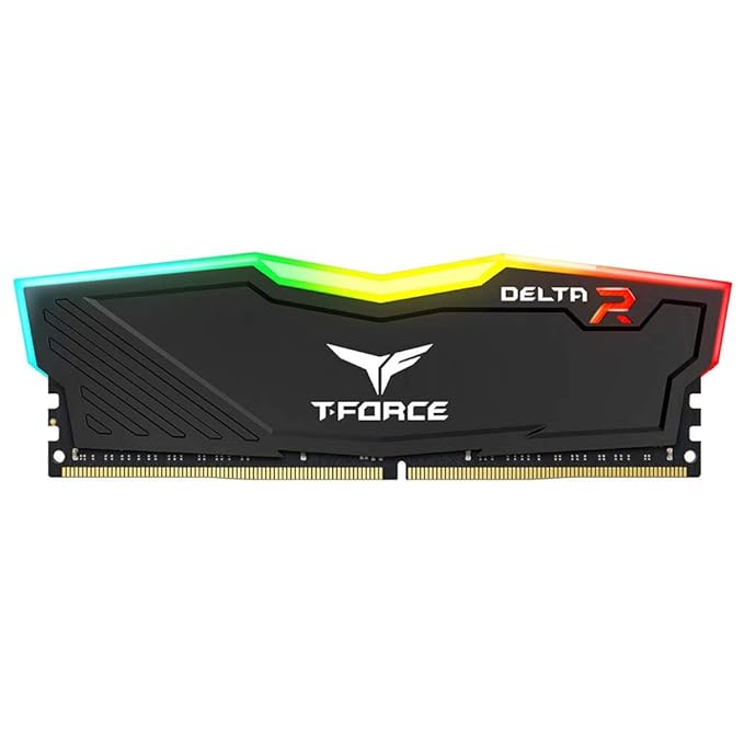 TEAMGROUP T-Force Delta RGB CL18 DDR4 16GB (16GBx1) 3600MHz Desktop RAM (Black) - | Buy Online at Shwetha Computers