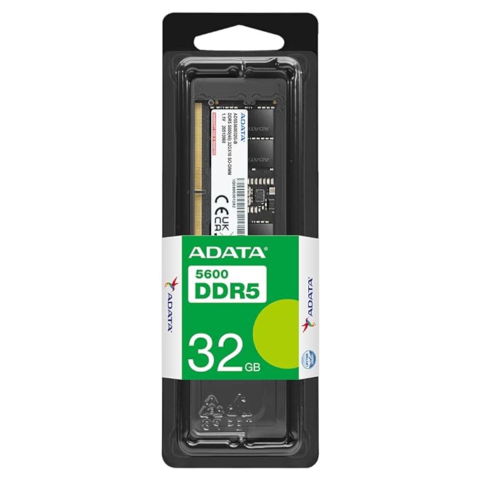 ADATA 32GB CL46 DDR5 5600MHz U-DIMM Desktop RAM (AD5U560032G-S) - | Buy Online at Shwetha Computers