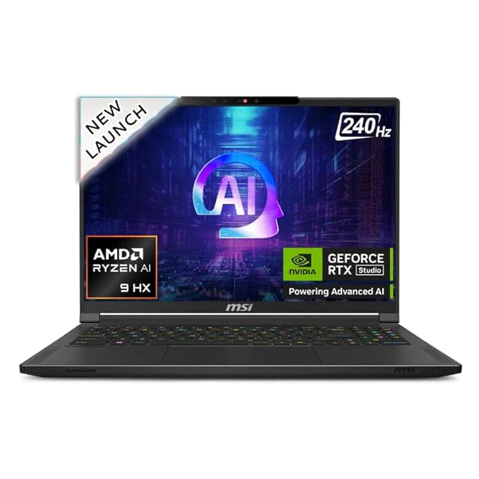 MSI Stealth A16 AI+ Gaming Laptop AMD Ryzen AI 9 365 Processor, NVIDIA GeForce RTX 4070, 32GB, 1TB SSD, 16