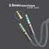 PORTRONICS Konnect Aux 7 High Quality 3.5mm Aux Cable | Strechable | Universal Compatibility | Quality Material | Crome Zinc Alloy