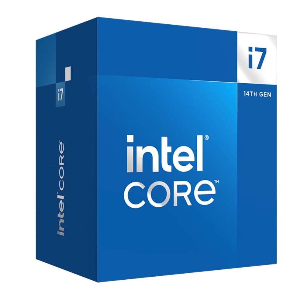 Intel Core i7 14700F Processor - 14th Gen Desktop CPU with 20 Cores, 28 Threads, 5.4 GHz Turbo Boost, Intel 7 Architecture, DDR5 and DDR4 Memory Support, Socket LGA-1700, 65W TDP, No Integrated GPU - Intel Core i7-14700F
