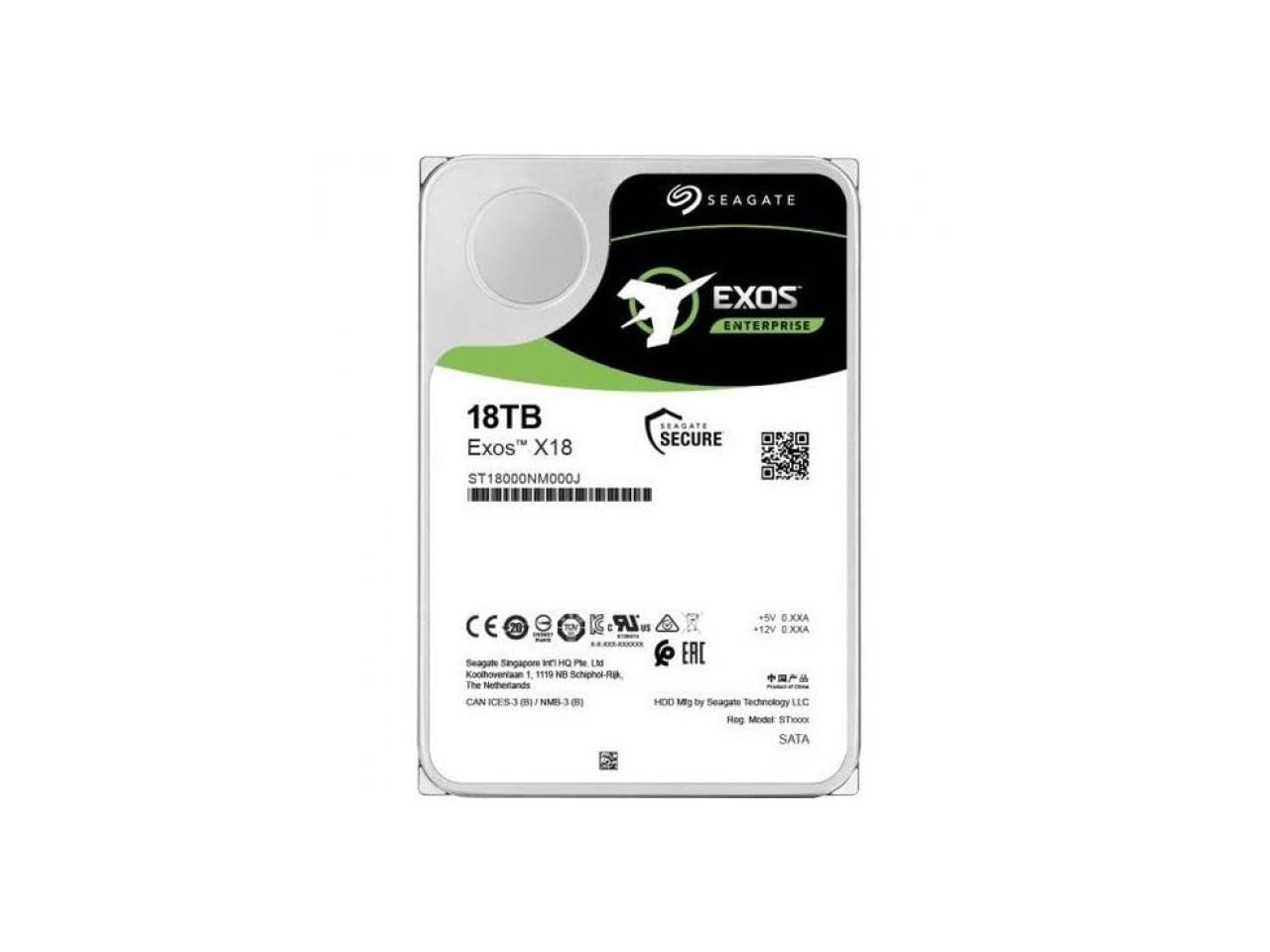 Seagate 18 TB HDD - ST18000NM000J 3.5-inch SATA 6 GB/s 7200 RPM