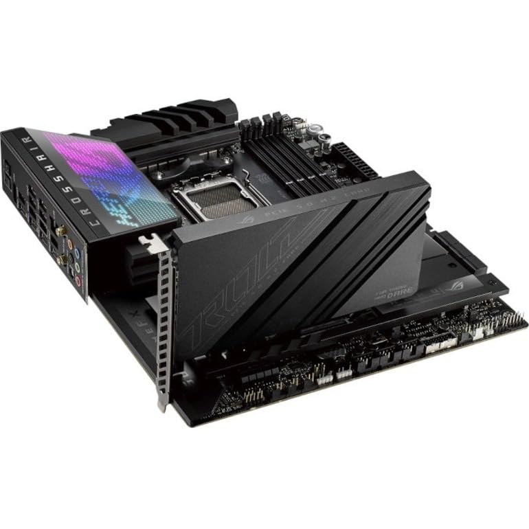 Asus ROG Crosshair X670E Hero (Wi-Fi) Motherboard - AM5 Socket, AMD X670 Chipset, DDR5 Memory, PCIe 5.0, Wi-Fi 6E, USB4® Ports.