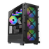 Ant Esports ICE-5000 RGB Black Gaming Cabinet - E-ATX, ATX, Micro-ATX, Mini-ITX, 3.5" x2, 2.5" x3, 120mm x3 ARGB Front Fans, 380mm VGA Card Length, 175mm CPU Cooler Length, USB 2.0 x2, USB 3.0 x1, Audio In x1, Mic x1, LED Control Button x1