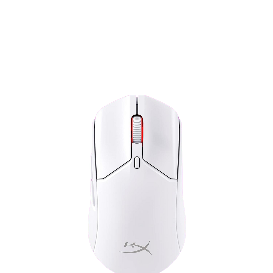 HyperX Pulsefire Haste 2 Wireless RGB Gaming Mouse (White) - 26000 DPI, 650 IPS, 100 Hour Battery Life