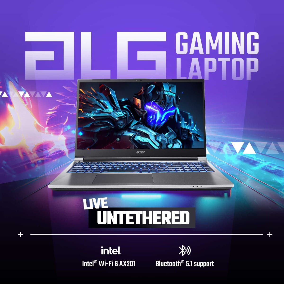 Acer ALG (AL15G-52) Gaming Laptop Intel Core i5-12450H Processor, RTX 2050, 16 GB, 512 GB SSD, 15.6" Full HD,  UN.34CSI.002