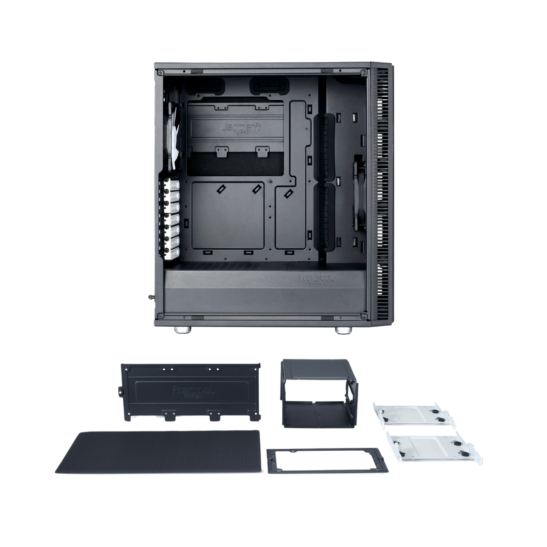 Fractal Design Define C Black Solid Cabinet, 7 Fan Mounts, 3.5" or 2.5" Drive Capacity, USB 3.0 Ports