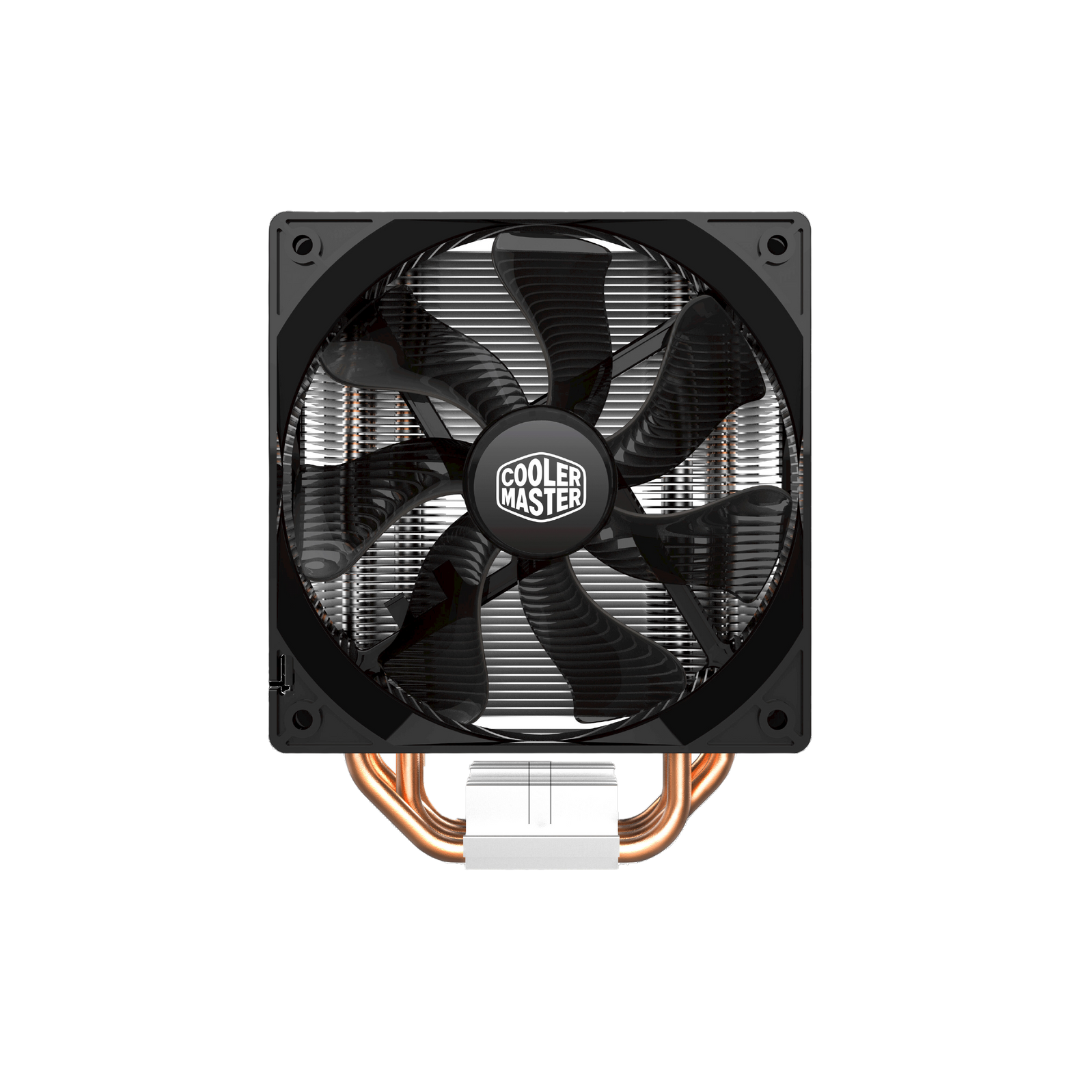 Cooler Master 212 TURBO LED Air Cooler - White & Silver, LGA1700, LGA1200, AM5, AM4, 120 x 108 x 160 mm, 4 Heat Pipes, 2 Fan Profiles, 66.3 CFM, 31 dBA, Sleeve Bearing, 2 Years Warranty