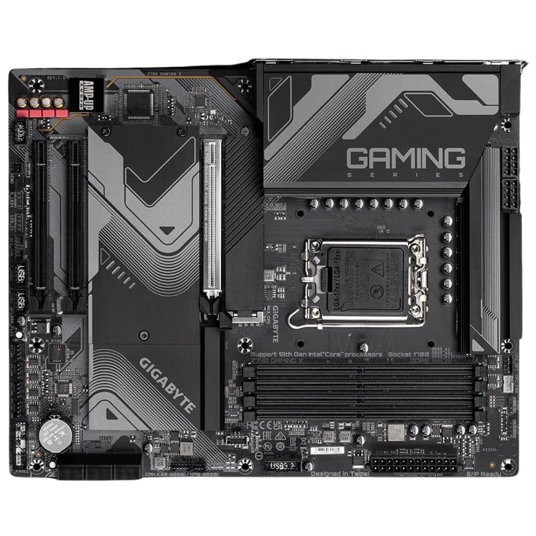 Gigabyte Z790 Gaming X ATX Motherboard 14th Gen Intel Core LGA1700 DDR5 7600(O.C.) HDMI 2.1 DP 1.2 PCIe 5.0 RAID 0/1/5/10 USB 3.2 Gen 2x2 Type-C 2.5GbE LAN ACPI 5.0 Norton Internet Security Win11/10 64-bit