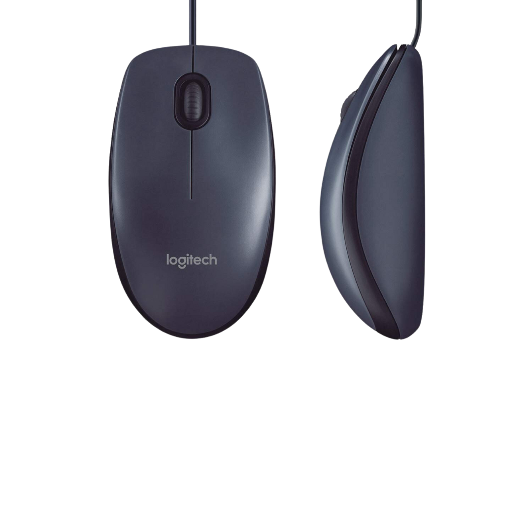 Logitech M100r Black Optical Mouse, 1000 DPI, 3 Buttons, 180 cm Cable