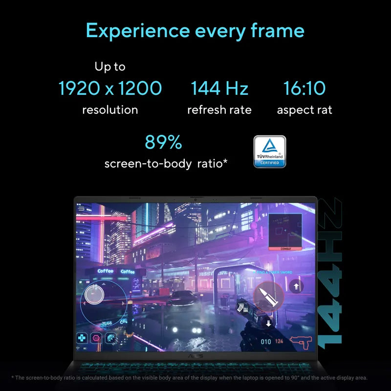 ASUS Gaming V16, Intel® Core™ 5 Processor 210H, 6GB GDDR6 NVIDIA® GeForce RTX™ 4050 Laptop GPU, 16GB, 512GB M.2 NVMe™ PCIe® 4.0 SSD, 16.0", WUXGA, V3607VU-RP550WS - | Buy Online at Shwetha Computers