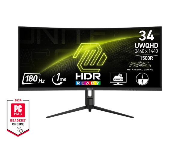 MSI MAG 342CQR E2 LED Curve Monitor – 34 inch UWQHD