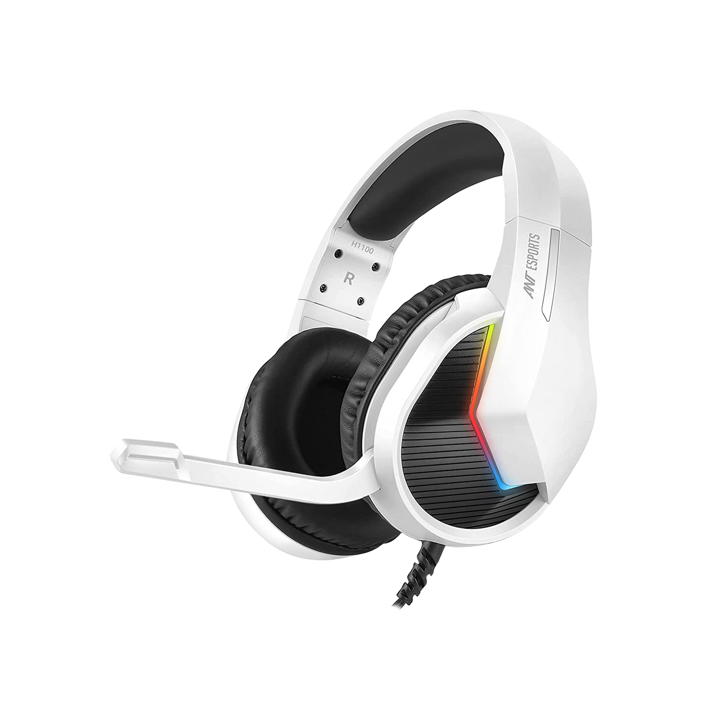 Ant Esports H1100 Pro 50mm RGB Gaming Headset (White)