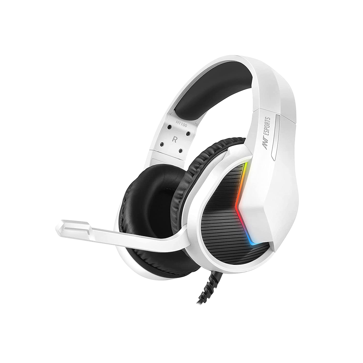 Ant Esports H1100 Pro 50mm RGB Gaming Headset (White)