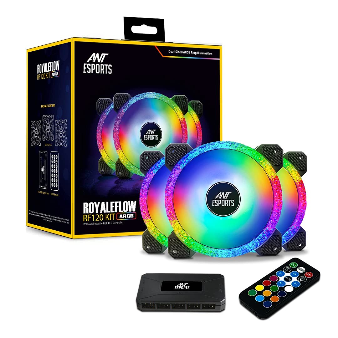 Ant Esports Royale flow RF120 ARGB Cabinet Fan (Triple Pack)