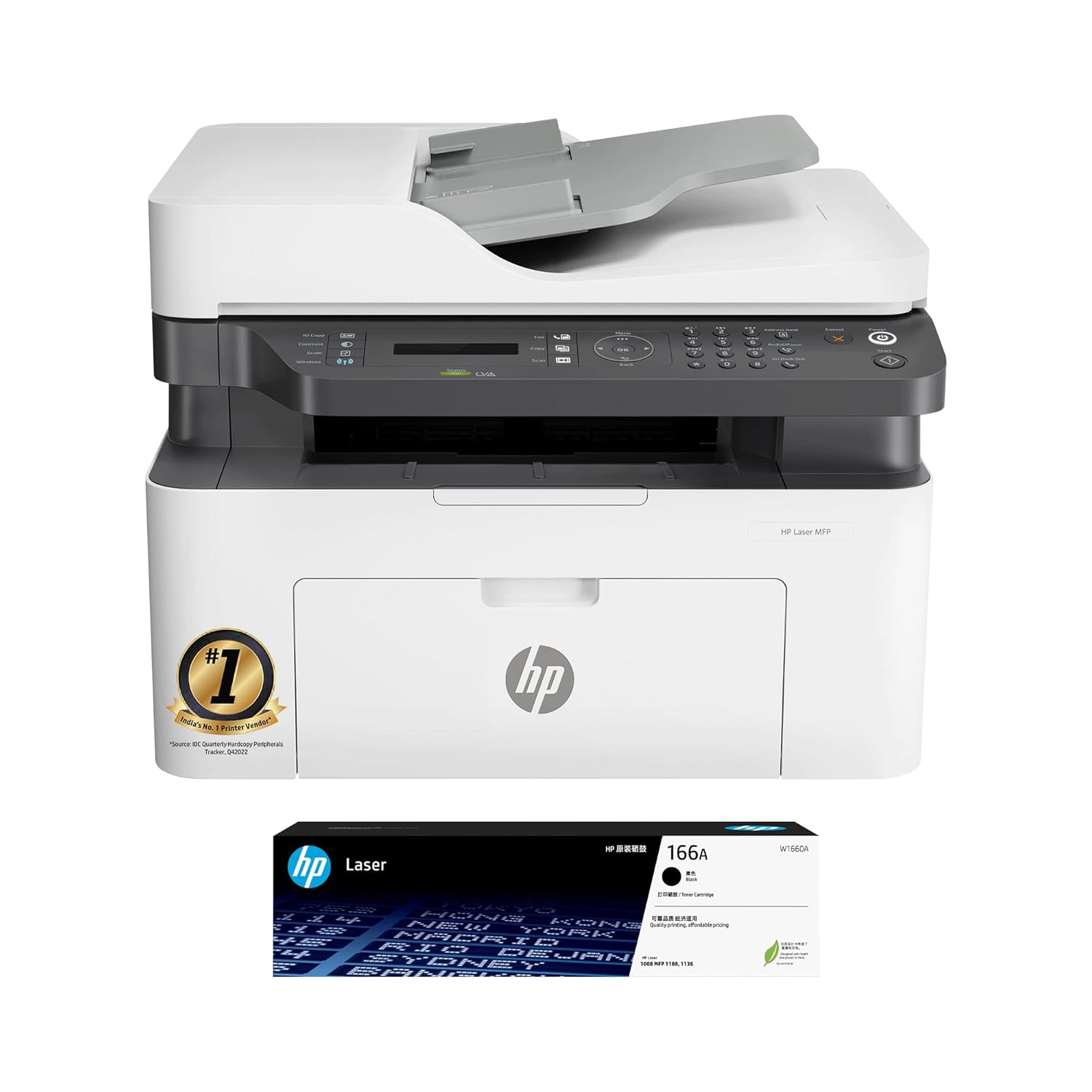 HP Laser 1188FNW MFP ADF Printer | Print, Copy, Scan and Fax for Home and Office - | Buy Online at Shwetha Computers