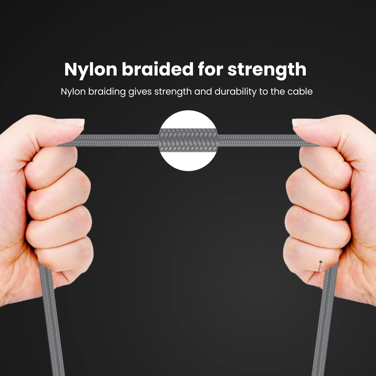 PORTRONICS Konnect Aux 7 High Quality 3.5mm Aux Cable | Strechable | Universal Compatibility | Quality Material | Crome Zinc Alloy