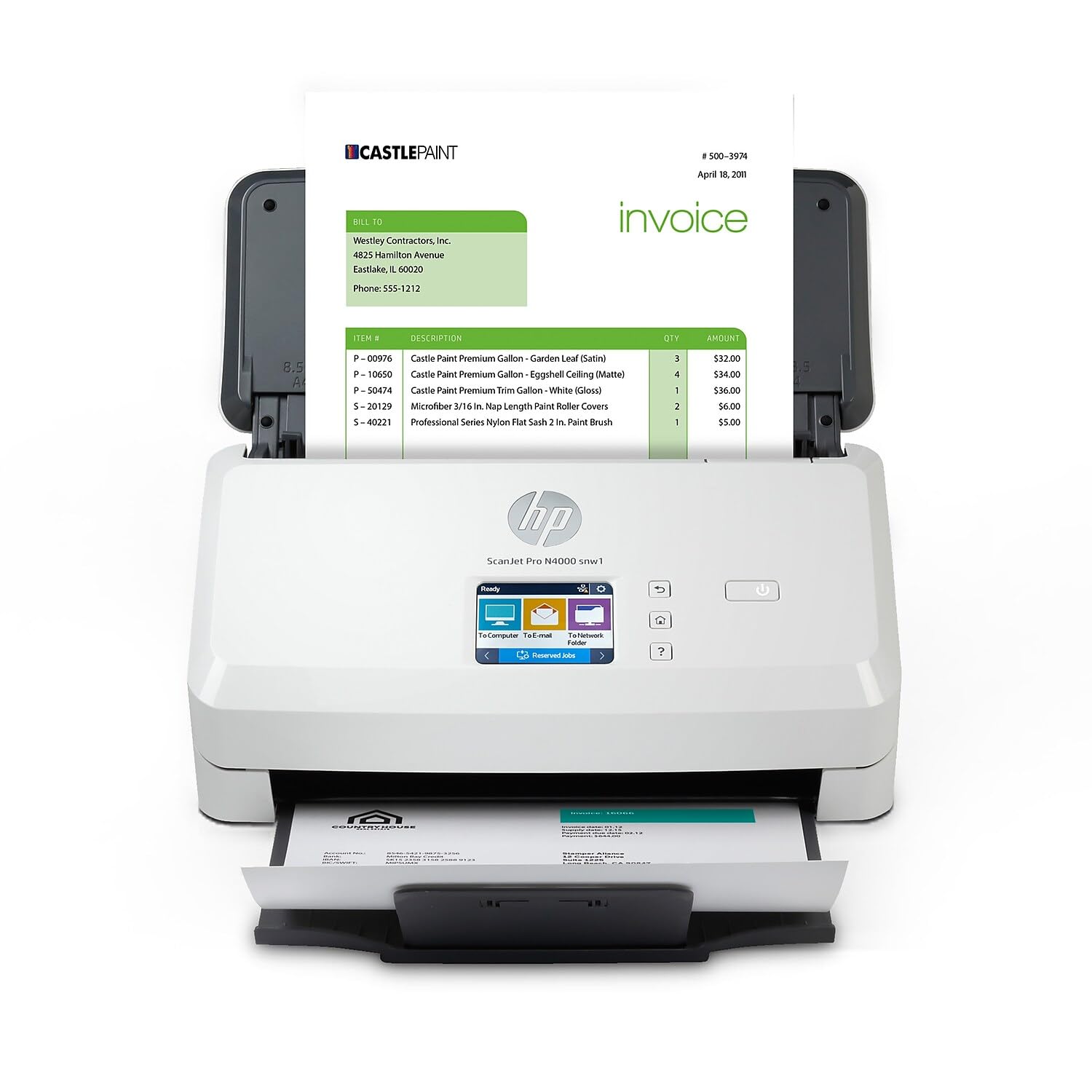 HP ScanJet Pro 4000 SNW Document Scanner | Fast 2-Sided Scanning with Duplex Scanning for Home and Office - | Buy Online at Shwetha Computers