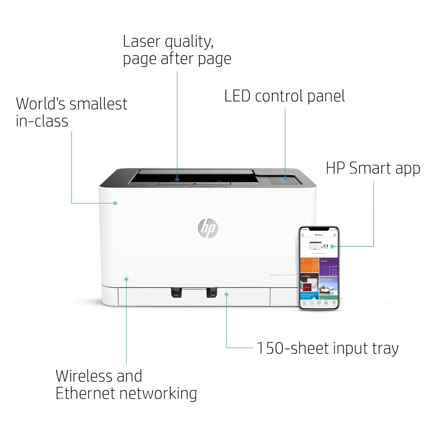 HP LaserJet Colour 150 NW SFP Printer | Copy, and Scan for Home and Office - | Buy Online at Shwetha Computers