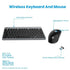 PORTRONICS Key 2 Combo Multimedia Wireless Keyboard & Mouse 2.4 GHz Wireless | Tenkeyless Size | Single USB Receiver | High-Precision Mouse