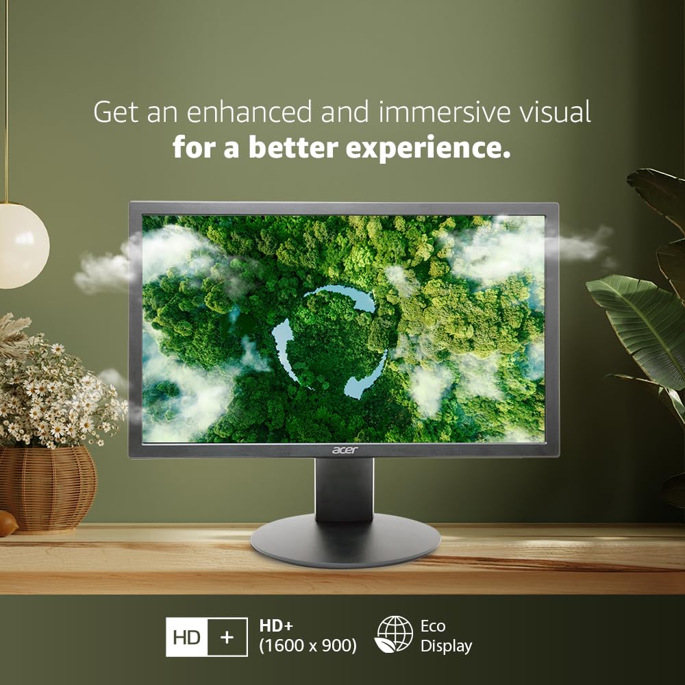 Acer K202QMBI 20" HD+ HDMI/VGA/75Hz/Black Pannel Gaming Monitor - | Buy Online at Shwetha Computers